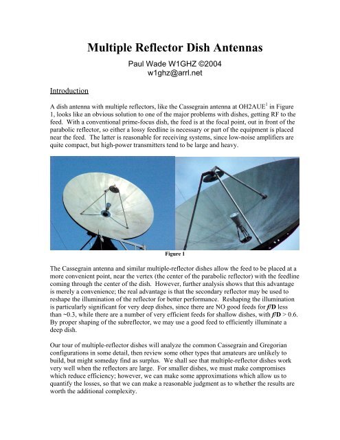 Multiple Reflector Dish Antennas - W1GHZ