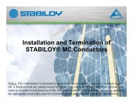 Installation and termination of stabiloy® mc conductors - Alcan