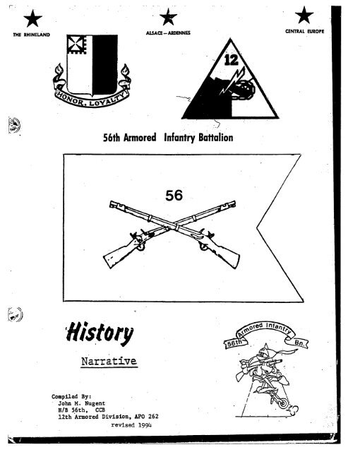 56th Armored Infantry Battalion - 12th Armored Division Memorial ...