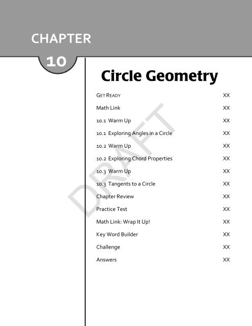 Chapter 10: Circle Geometry - McGraw-Hill Ryerson