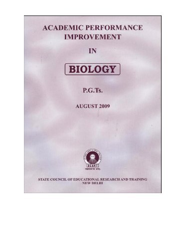 Academic Performance improvement in Biology PGT's - Delhi