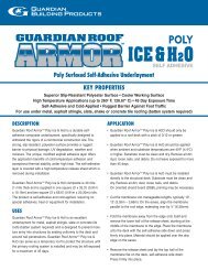 roof armor poly ice and water.qxp - Guardian Building Products