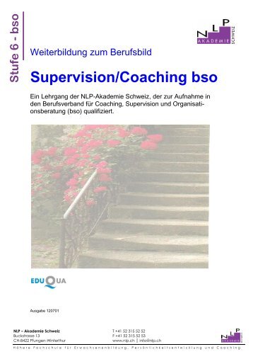 Supervision/Coaching bso - NLP Akademie Schweiz