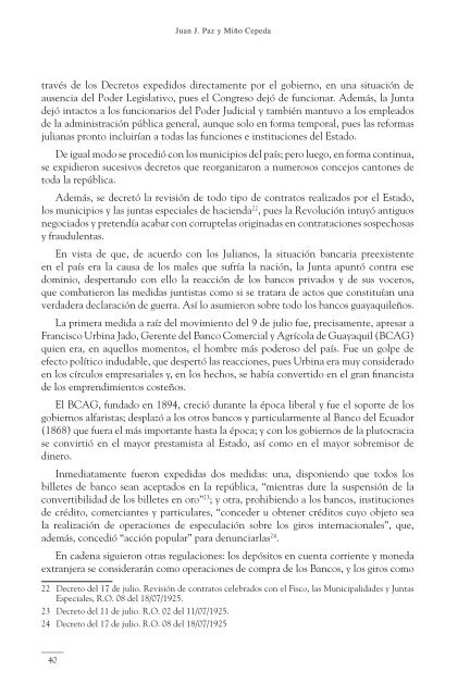 Serie Historia de la Política Económica del Ecuador