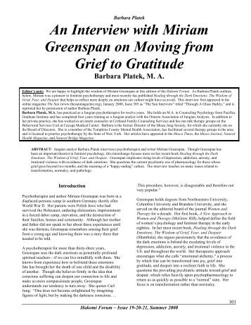 An Interview with Miriam Greenspan on Moving from Grief to ...