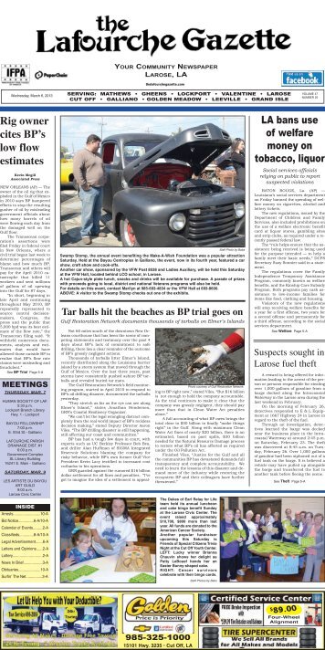 Wednesday, March 06,2013 - The Lafourche Gazette