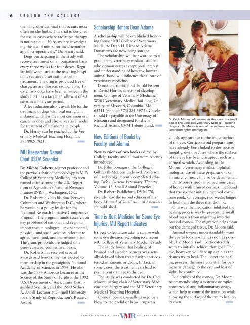 ... page 10 - University of Missouri College of Veterinary Medicine