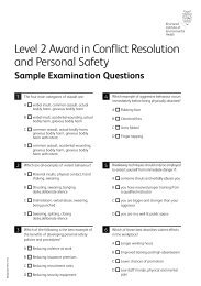 Sample exam questions - Chartered Institute of Environmental Health