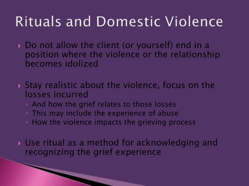 Loss, Grief, and Domestic Violence - Florida Council Against Sexual ...