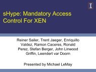 sHype: Mandatory Access Control For XEN