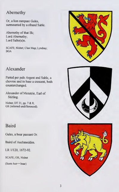 Armorial Bearings of the Surnames of Scotland Barnes - Bruce Durie