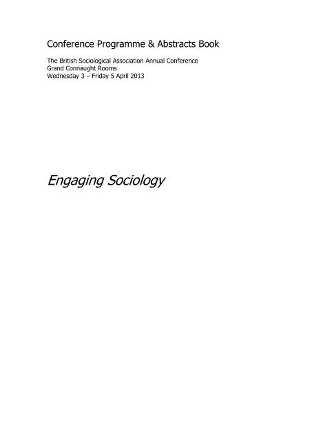 Engaging Sociology