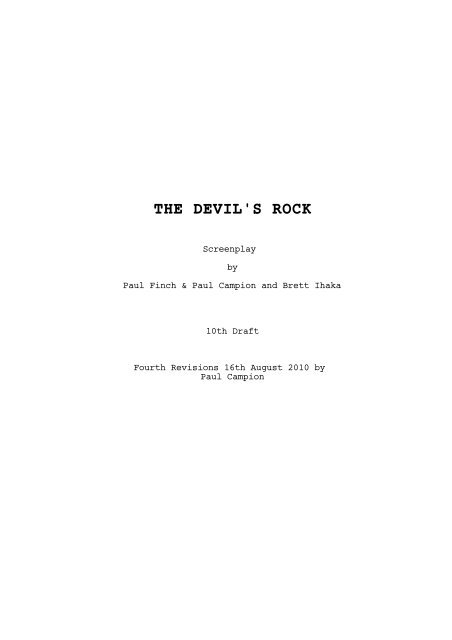 the devil's rock script - Paul Campion