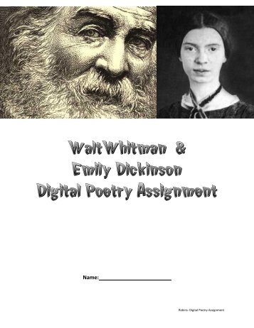 WaltWhitman & Emily Dickinson Digital Poetry Assignment