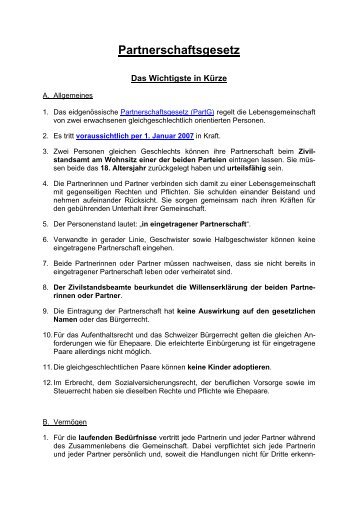 Partnerschaftsgesetz - Notariate, Grundbuch