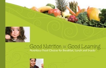 Good Nutrition = Good Learning booklet - Health and Social Services