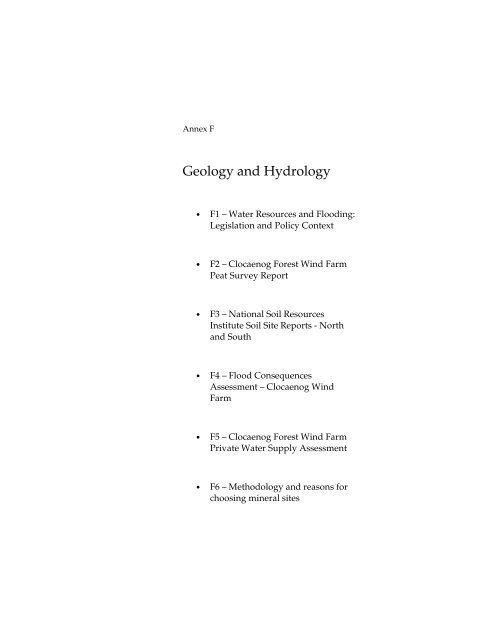 F. Geology & Hydrology ( PDF | 31.0 MB ) - RWE.com