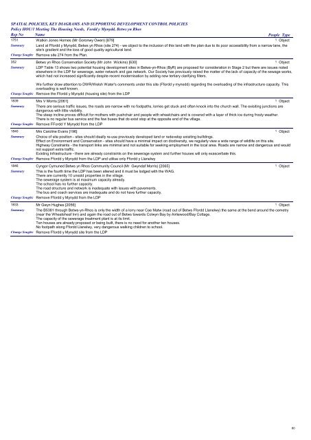 Llandudno and Llandudno Junction Register of Site Allocation