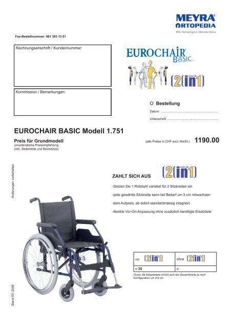 EUROCHAIR BASIC Modell 1.751