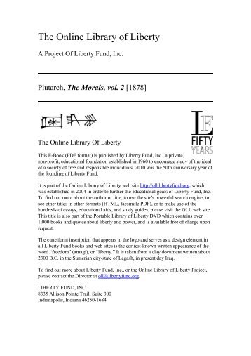 Online Library of Liberty: The Morals, vol. 2 - Portable Library of Liberty