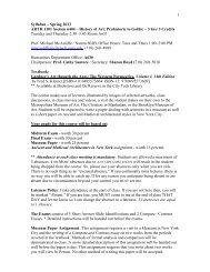 1 Syllabus – Spring 2013 ARTH 1101 Section 6404 – History of Art ...