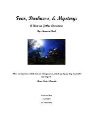 Fear, Darkness, & Mystery: A Unit on Gothic