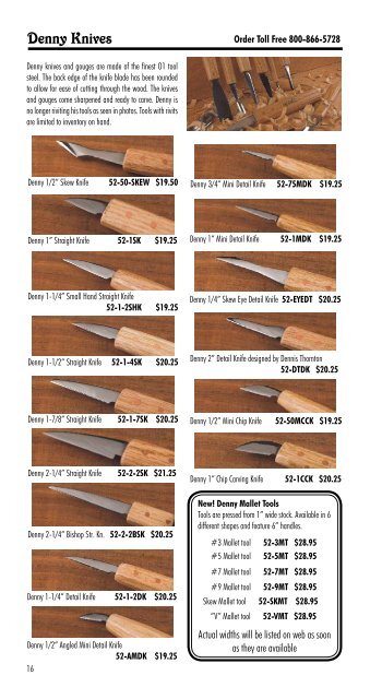 MDI Woodcarvers Supply