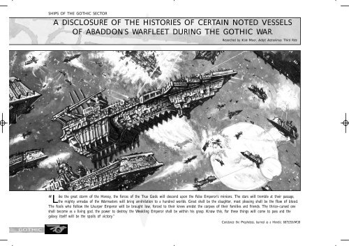 SHIPS OF THE GOTHIC SECTOR