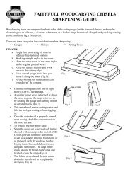 Wood Carving Chisel Sharpening Guide - Faithfull Tools