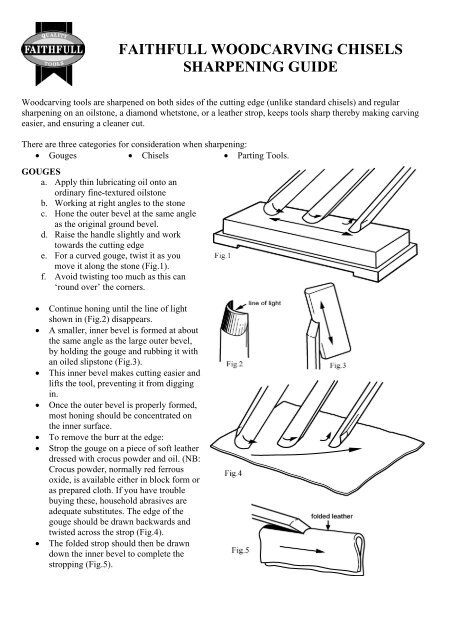 Wood Carving Chisel Sharpening Guide - Faithfull Tools