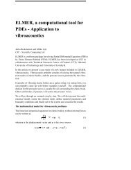ELMER, a computational tool for PDEs - Application to ... - CSC