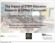 The Impact of STEM Education Research at UMass ... - Kaput Center