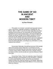 Go In Ancient and Modern Tibet - American Go Association