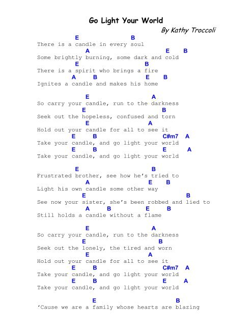 Light Of The World Chords PDF (Planetshakers) - PraiseCharts