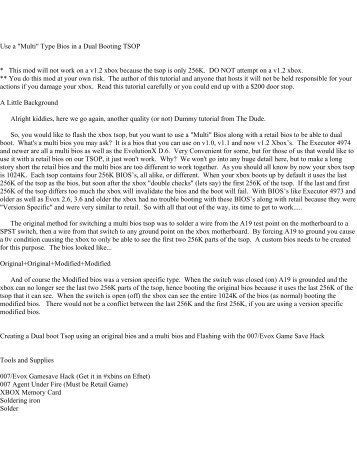 Use a "Multi" Type Bios in a Dual Booting TSOP ... - Xbox-Scene.com