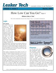 How Low Can You Go? Part 4 - Kurt J. Lesker Company