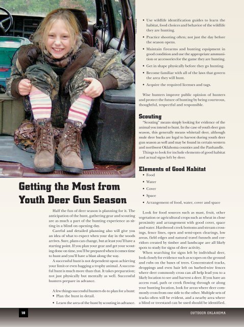 Youth Deer Gun Season - Oklahoma Department of Wildlife ...