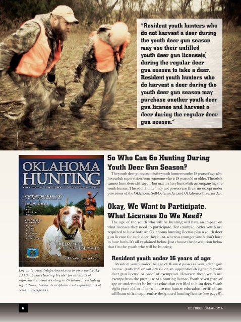 Youth Deer Gun Season - Oklahoma Department of Wildlife ...
