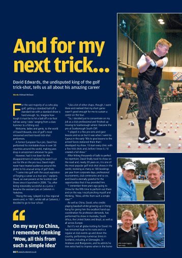 David is featured in the Bunkered Golf Magazine - David Edwards ...