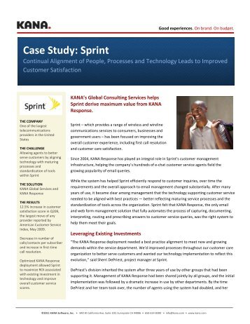 Case Study: Sprint - Kana