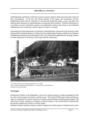 Historical Context - The City and Borough of Juneau