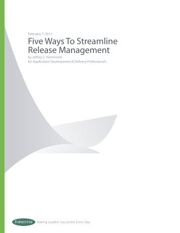 Five Ways To Streamline Release Management - Serena Software ...