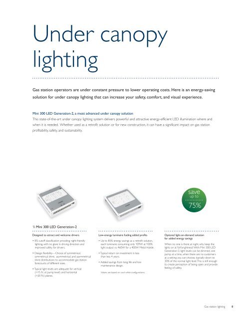 Download the gas station lighting brochure - Philips Lighting