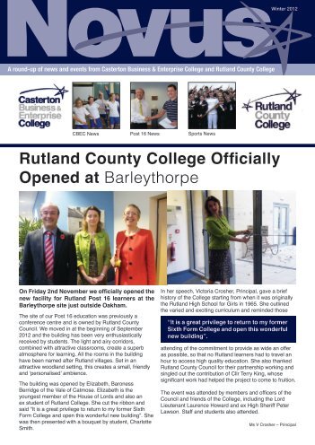 Newsletter (PDF) - Rutland County College