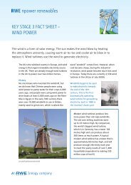 Key Stage 3 fact Sheet – wind power - RWE