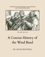 A Concise History of the Wind Band - Whitwell Books