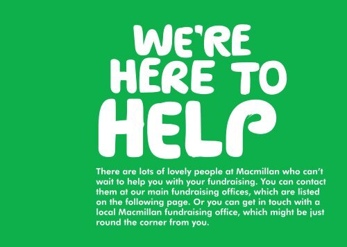 The little green book of fundraising ideas - Macmillan Cancer Support