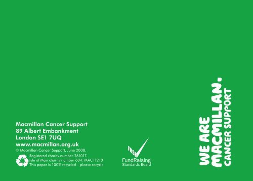 The little green book of fundraising ideas - Macmillan Cancer Support