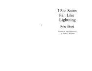 I See Satan Fall Like Lightning