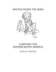 whistle down the wind a bestiary for eastern north ... - Rodney Mackay